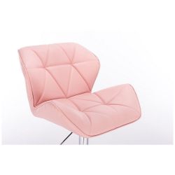 Kosmetická židle MILANO na zlatém talíři - růžová