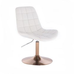 Kosmetická židle PARIS na zlatém talíři - bílá