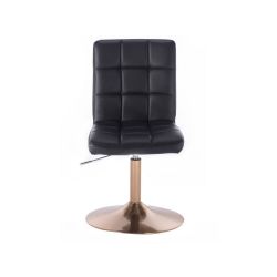 Kosmetická židle TOLEDO na zlatém talíři - černá