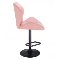 Barová židle MILANO MAX na černém talíři - růžová