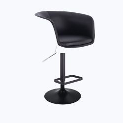 Barová židle MONTANA na černém talíři - bílo-černá