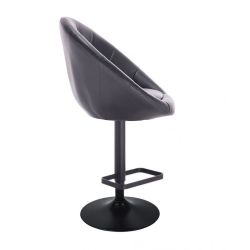 Barová židle VERA na černém talíři - černá