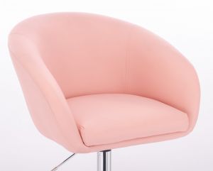 Kosmetická židle VENICE na černém kříži - růžová