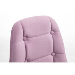 Kosmetická židle SAMSON VELUR na černém kříži - fialový vřes