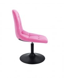 Kosmetická židle SAMSON VELUR na černém talíři - růžová