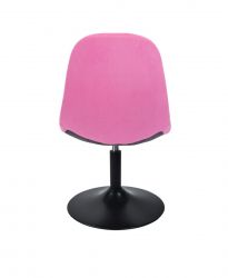 Kosmetická židle SAMSON VELUR na černém talíři - růžová