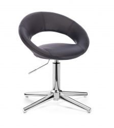 Kosmetická židle NAPOLI na stříbrném kříži - černá