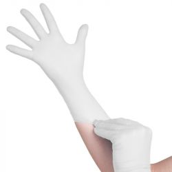 Jednorázové nitrilové rukavice bílé - velikost M