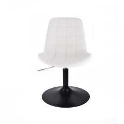 Kosmetická židle PARIS na černém talíři - bílá