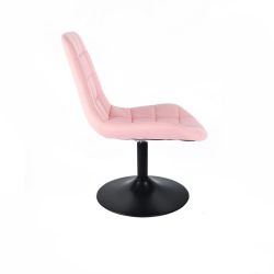 Kosmetická židle PARIS na černém talíři - růžová