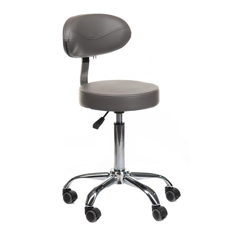 Židle BR-9934 na stříbrné podstavě s kolečky - šedá